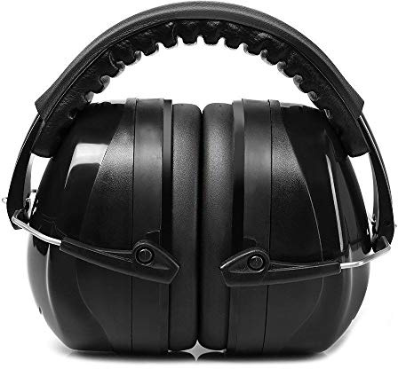 BE-TOOL Ear Defenders, Noise Cancelling Children/Adult Ear Defenders for Concert, Firework, Flight, Thunderstorm - Compact Foldable Comfortable & Adjustable Hearing Protection Ear Muffs BLACK