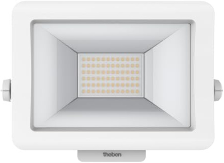 Theben 1020685 theLeda B30L WH projecteur à LED 30 W 5000 K extérieur | 3770 lm, IP 65, rotation 360°, modules mouvement/luminosité en option, blanc, blanc neutre
