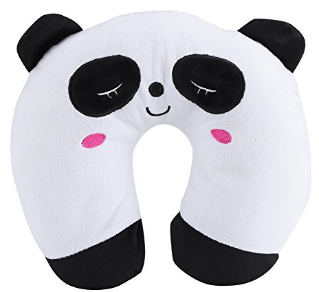 Mumusuki Schlaftiere geformt Reisekissen Nackenstütze Kissen U Kissen Kissen für Auto Zug Flugzeug, Kinn & Nackenstütze für Kinder Erwachsene(Panda)