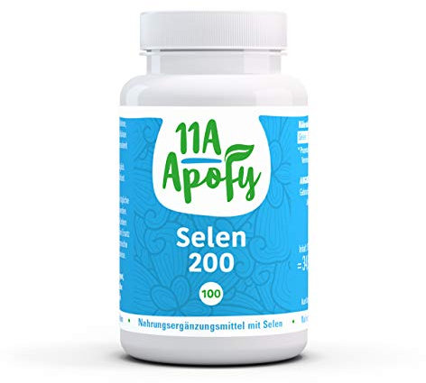 11A-Apofy | Selen 200 | Hochdosiert | Ohne Magnesiumstearat und Titandioxid | 100 Kapseln