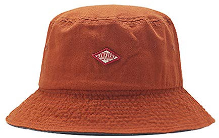 CLAPE Stylish Fischerhut Sommer Sonnenhut Herren Damen Wide Brim Bucket Hat Beiläufig Anglerhut Sommer Schlapphut Adumbral Hut, Ziegelrot