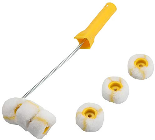 KUPOO Pipe Paint Roller with Frame, Pipe Painter Refill, Smart Roller Kit for Painting Pipes, Tubepoles, Steel bar, and Curved Surfaces
