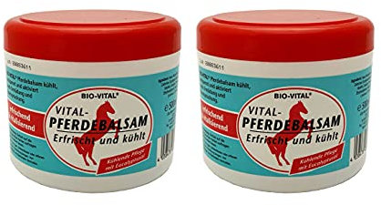 2x 500ml BIO-VITAL Pferdebalsam Gel grün mit Eucalyptusöl, Pferdesalbe, Pferdegel, Vital-Pferdebalsam erfrischt, entspannt und kühlt. Wirkt Vitalisierend