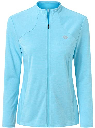 MoFiz Women UV Protection Long Sleeve Sports Jacket for Biking Sky Blue XS