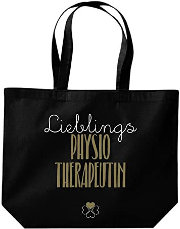 Shirtinstyle Beutel Tasche, Lieblingsmensch Lieblings Physio Therapeutin, Jute, Shopper, Beutel, Tasche, Farbe Schwarz