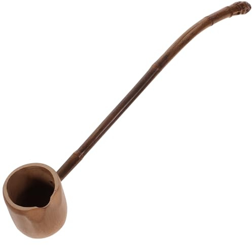 DOITOOL Wooden Water Ladle Long Handled Ladle Water Dipper ing Scoop Bath Bamboo Japanese Bailer Scoop for Tea Ceremony Garden
