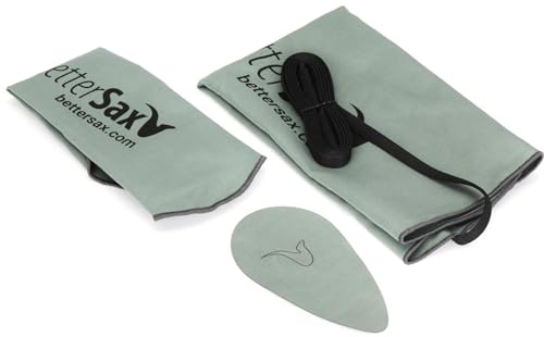 BetterSax Ultimate Alto Saxophone Swab Kit - Premium Microfiber Cleaning Cloths for Alto Saxophones - Quality Maintenance Tool Essential for Saxophonists