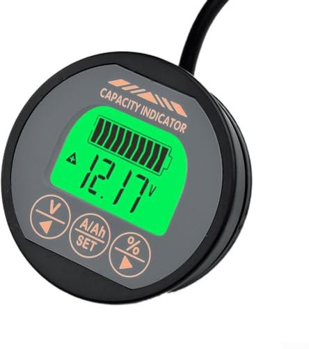 DAZZLEEX Probador de Capacidad, voltímetro, amperímetro, Monitor de batería DC 0-80 V SOC AH Volt AMP Probador de Capacidad Voltímetro Amperímetro, 0-350 A