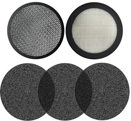 Ciarra CBCF008S HOOD TO GO Kit de filtres 3 filtres à charbon actif, 1 filtre aluminium, 1 filtre en polymère, accessoire pour mini hotte aspirante, Seulement pour Hotte Ciarra