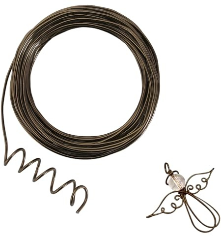 10 Meter Braun Aluminium Basteldraht, 10 Gauge 2.5mm Dicke Bildhauerei Draht, Armatur Draht für Bildhauerei, Biegsamer Metalldraht für die Herstellung von Puppen Skelett, DIY-Handwerk