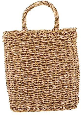 OSALADI Cesta de Almacenamiento Colgante en la Pared de Mimbre Tejida Para Mantas, Esportón y Palillos