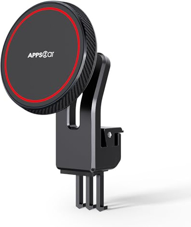 APPS2Car Tesla Handy Halterung, Mag-safe Autohalterung Ultra Stabil 17*N52 Starke Magnete, Magnetische Handyhalterung Auto for Tesla Model 3/Y Lüftung, Kompatibel mit iPhone 15 14 13 12/Mag-safe Hülle