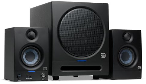 PreSonus Eris 2.1 Bluetooth Speaker System with Subwoofer — Eris 3.5 Studio Monitor Pair & Eris Sub 8BT for Near Field Music Production, Desktop Computer, Hi-Fi Home Audio