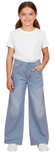 A2Z Girls Palazzo Jeans Wide Leg Denim Pants Age 5-14Y | Stretchy Flared Baggy Jeans for Girls Fashion Wear