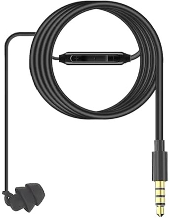 keloppasit Einseitiger Kopfhörer mit Kabel – Mono-Ohrhörer kabelgebundener In-Ear-Kopfhörer einseitig – Musik hören und telefonieren, Silikon-Ohrstöpsel-Design für Tablet, Laptop