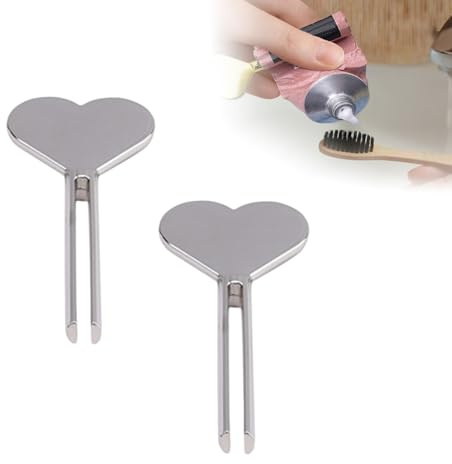 Key Tooth Paste Squeezer, Stainless Steel Toothpaste Roller Squeezer, Roller Tube Wringer, Metal Tube Squeezer Key for Toothpaste, Paint, Cosmetic & Hair Dye (Silver 2Pcs)