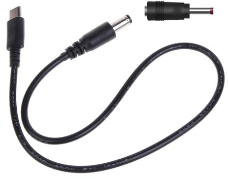 Kaaruisi USB C To 5.5x2.1mm 3.5x1.35mm Power Cord With 9V 5V 12V 15V 20V Output For LCD Monitors And Electronic Devices