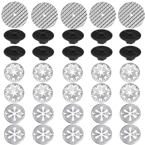 LNSYSNS 35 Pièces Fixation de Bouclier Thermique, Dont 50 mm Coussin D'isolation Thermique, 2 Types Rondelles de Serrage de 30 mm et écrous en Plastique, pour D'audi, Volkswagen N90335004 N90796501