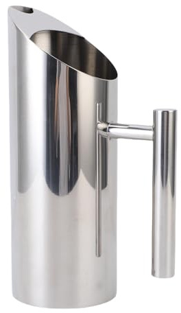 RASTKY Jarra de Agua de Acero Inoxidable con Protector de Hielo Jarra de Bebida de Cuerpo Recto de Acero Inoxidable 304 de 1 Litro con Boquilla a Prueba de Derrames Cóctel Té de Flores Té Frío de
