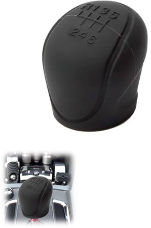 QYLNEX Funda Pomo Cambios Marcha Coche, Silicona Cubierta de Perilla de Palanca de 6 Marchas, Pomo Palanca de Cambios, Universal Funda dePomo de Palanca de Cambios Suave Antideslizante (Estilo D)