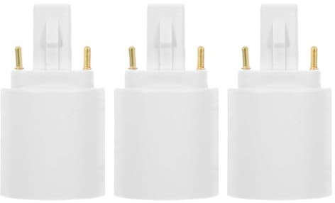 Convertisseur de Douille G24d vers E27 3 Pièces Blanc