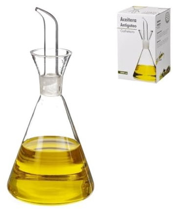D'CASA dcasa-Aceitera antigoteo Cristal 1000 CC en Caja, 1000 ml