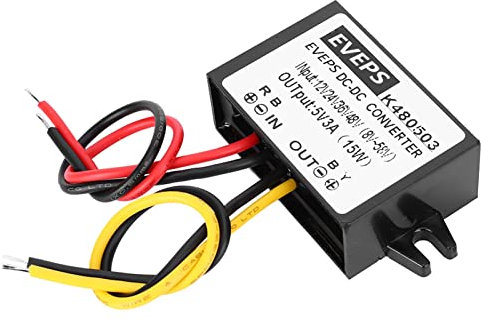 Akozon DC-DC 12V/24V/36V/48V to 5V 3A Converter Step Down Power Supply Module