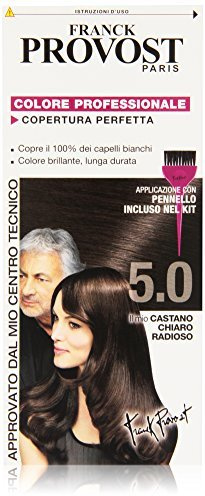 Franck Provost Set 6 Tinte Per Capelli Tonalità 5.0 Castano Chiaro Radioso - 1000 Gr