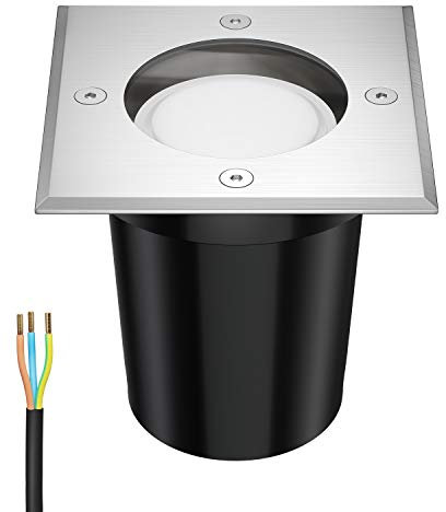 ledscom.de Lampe encastrée dans le sol RELI pour l'extérieur inox carré IP67 incl. lampe LED 6,826W 460 630lm blanc chaud