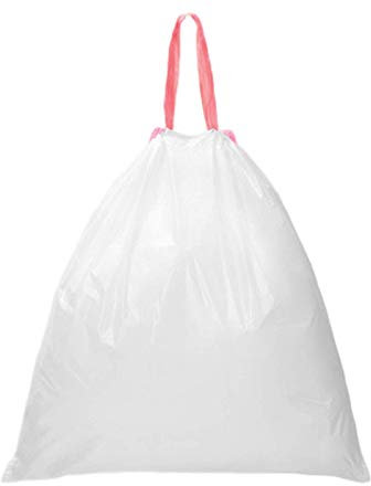 LKJHG Bolsa Basura Cocina 12 litros con cordón, 150 Bolsas Tote, Bolsa Basura Blanca, Polietileno, 10 Bolsas, 15 Unidades por Bolsa