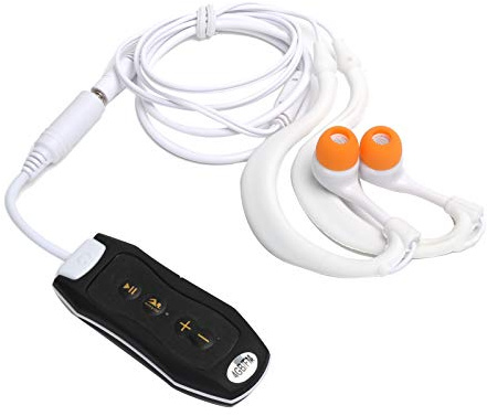 Lazmin112 Lecteur MP3 étanche, MP3 de Sport de Plongée Portable 4 Go avec écouteurs et Clip, Prise en Charge de la Diffusion FM (87 MHz ~ 108 MHz), pour Le Sport