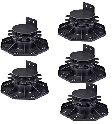 Sharplace 5X Bodenausgleichs-Stützbeschläge Stehlager für Terrassendielen, 3cm bis 6cm
