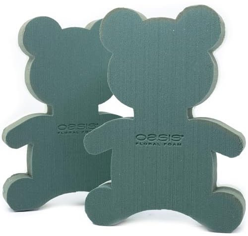 OASIS Steckschaum Teddy-Bär 30cm Steckmasse Steckschwamm - 2 Stück