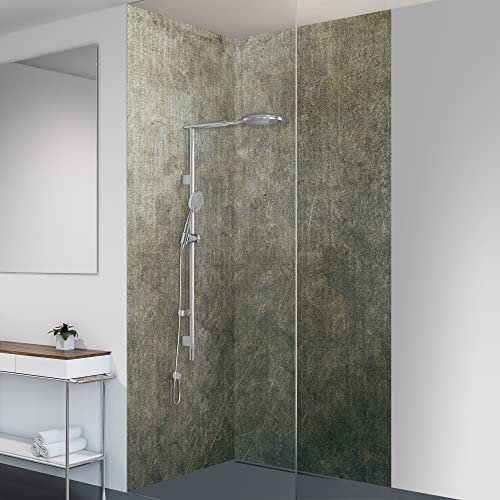 yourplate Duschrückwände mit individueller Größe (2 Rückwände – Premium Matt – st202) – Duschrückwand Alu mit Feuchtigkeitsschutz – Rückwand Dusche zur einfachen Montage