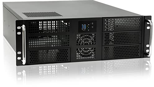 RackChoice 3u Rackmount Server Chassis EATX/ATX/MATX with 4x5.25 + 6x3.5 Support ATX PSU with Either top or Side Cooling / 21.65“ deptth