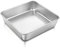 Herogo 8 Inch Square Cake Tin, Stainless Steel Baking Tin for Baking Roasting, 21x21x5 cm, Square Brownie Cake Pan for Birthday Wedding, Healthy & Non-Toxic, Dishwasher Safe
