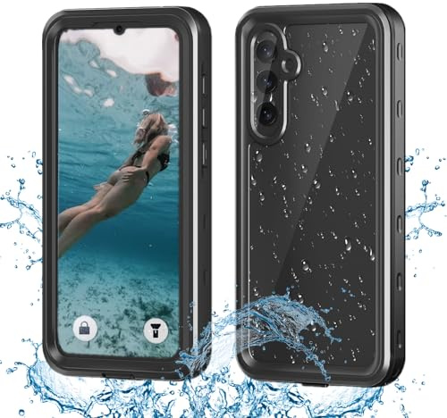 IP68CASE Samsung A35 5G Hülle,Wasserdicht Stoßfest Staubdicht Handyhülle Integrierter Displayschutz 360° Rundumschutz Waterproof Case Robust Unterwasser Schutzhülle für Samsung Galaxy A35 5G Schwarz