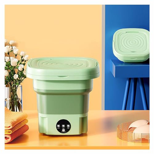 Minilavadoras Portatiles ， Mini Lavadora Portatil 8L con con Blu-Ray,Spin Dry Y Tubería De Drenaje Washing Machine para Acampar,Hogar,Viajes,Green