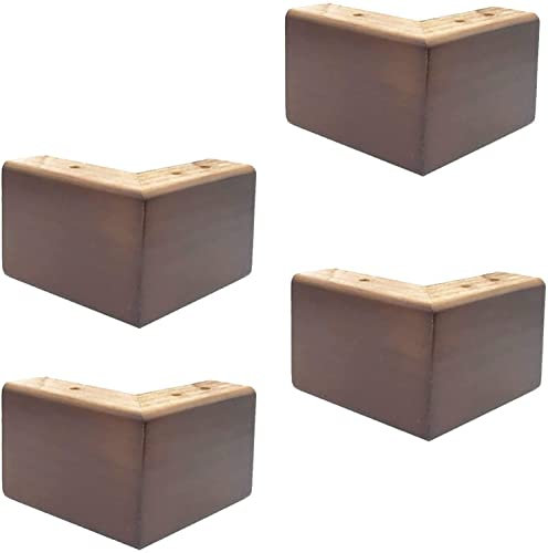 Sofabeine aus Kiefernholz, Stützbeine für Möbel aus Holz, Couchtischbeine, DIY-Ersatzbeine, antike Möbelbeine, für Schrank, TV-Schrank, dreieckig (Farbe: Walnuss, Größe: 5 cm) (Walnuss 8 cm)