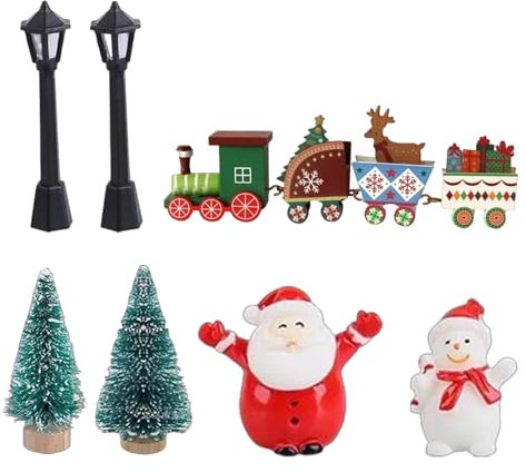 Miniatur-Weihnachtsfiguren, Weihnachtsmann-Figuren | Weihnachtsfiguren aus , kleine Weihnachtsdekorationen | Kleine Weihnachtsdekorationen, weihnachtliches Feengarten-Zubehör für Reisen, Zuhause,