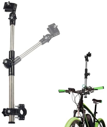 Paraguas Manillar Soporte,Soporte de Paraguas,Soporte de Montaje de Paraguas Ajustable de 360 ​​°,Abrazadera de Manillar Abrazadera de Paraguas Soporte de Marco de Manillar Universal para Cochecito