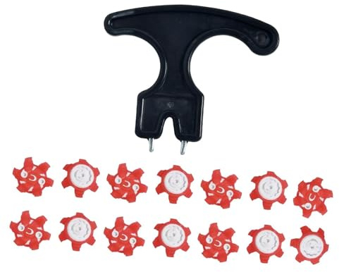 Folpus 14 Clavos de Repuesto para Zapatos de Golf, Tacos de Golf y Llave, Tornillo Antideslizante para Mujeres y Hombres, Regalos portátiles, fáciles de