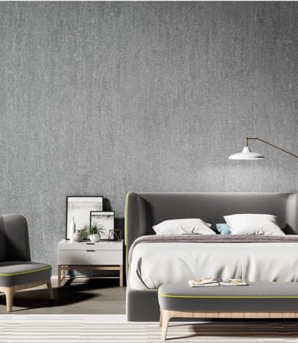 Kitquiver Gris Papel Pintado No Tejido Patrón De Lino Japonéspapel Tapiz De Tela No Tejida Para Sala De Estar，Dormitorio，Cocina，Fondo，Pared，Rollo De Papel Tapiz De Hotel 0.53x10m
