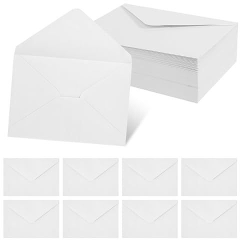 100 st Kraftpapper Kuvert, 13 * 19 cm Vitt Kraftpapper Kuvert, Kuvert, Kuvert Faltkort för Pengapresenter Tackkort Inbjudning