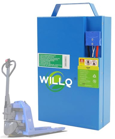WILLQ Batterie Lithium 48V 20Ah pour transpalette électrique, Chariot élévateur 48V Batterie LiFePO4 avec Carte Protection BMS pour Accessoire Remplacement pour Transporteur