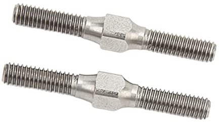 Sorandy 2 Pcs RC Turnbuckle Link, Steel Hard Reliable Durable Link, Wear Resistant High Strength with Stable Performance, Ideal for Granite, Big Rock, Typhoon, Senton 3S