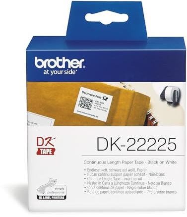 Brother DK22225 Endlosetiketten Papier 38mm x 30.48 für QL-550/500/500A/560VP/560/570/580N/650TD/1050/1050N/1060N