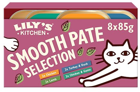 Lily’s Kitchen Smooth Paté Selection Complete Nutrition Adult Cat Food 4 x (8 x 85g)