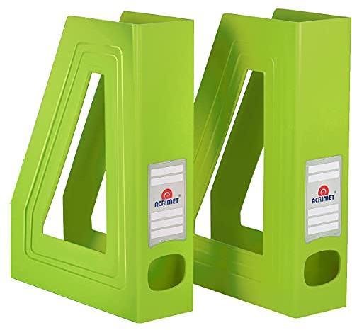 Acrimet Zeitschriftenhalter, vertikaler Organizer, Apfelgrün, 2er-Pack
