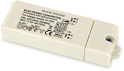 Dimmbarer elektronischer Trafo, Halogen-Leuchtmittel, 10W-70W